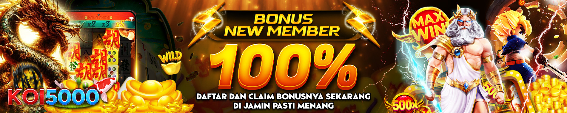 koi5000 bonus new member 100%